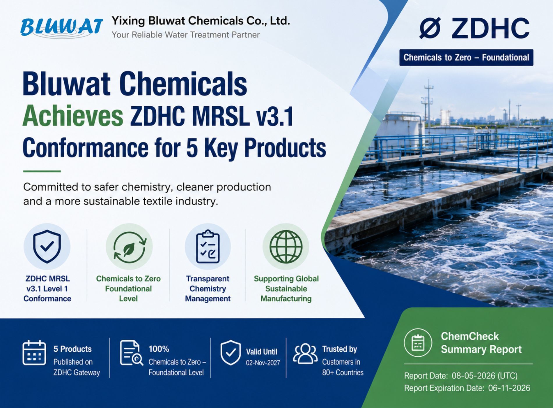 Şirketin en son blog yazıları Bluwat Chemicals, ZDHC-Uyumlu Ürünlerle Sürdürülebilir Tekstil Kimyasal Portföyünü Genişletiyor