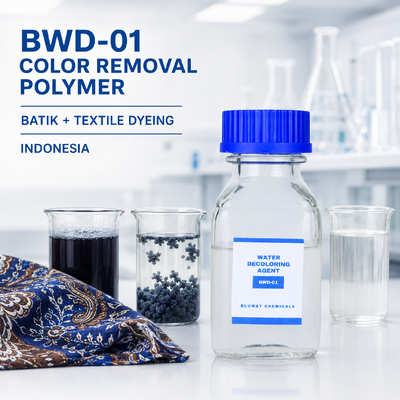 satın almak Endonezya'da Batik ve Tekstil Boyama Atık Suları İçin BWD-01 Katyonik Renk Giderici Polimer çevrimiçi üretim