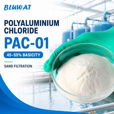 satın almak Kum Filtresi Ön Arıtımı İçin %45-55 Bazisite 25kg Torba PAC-01 Polialüminyum Klorür çevrimiçi üretim