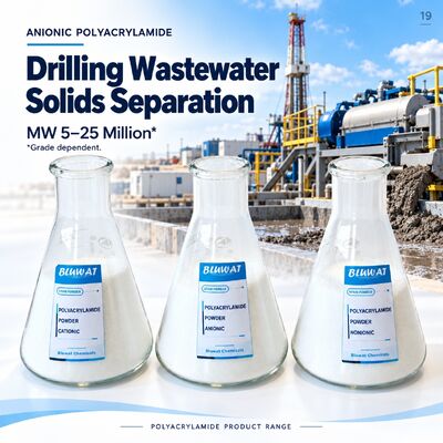 satın almak Anionic Polyacrylamide APAM 5-25 Million MW 89% Min Solid for Drilling Wastewater Solids Separation CAS 9003-05-8 ISO 9001 Manufacturer 25kg PE Bag çevrimiçi üretim