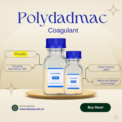 Toz PolyDADMAC PDADMAC PDMDAAC Koagülasyon ve Flocculation Kirliliği azaltma Kırık hacmi azaltma