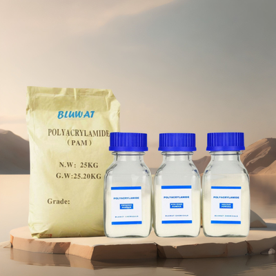Avustralya için Blufloc Polyacrylamide Madencilik, Petrol Alanları, Çamur Su Çömeleri ve Su Geri Dönüşümü için Yüksek Performanslı Flocculant